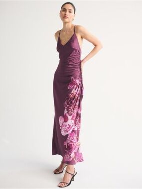 Abercrombie & Fitch Open-Back Hardware Maxi Dress